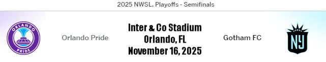 Orlando Pride vs Gotham FC Orlando Pride vs Gotham FC